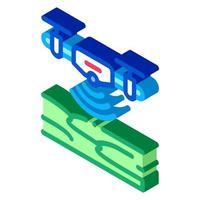 Drohnenhöhensensor isometrische Symbolvektorillustration vektor