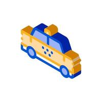 offentlig transport taxi bil cab isometrisk ikon vektor illustration
