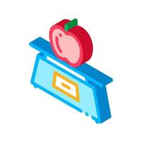 friska mat frukt äpple isometrisk ikon vektor illustration