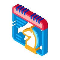 isometrische symbolvektorillustration des schachpferdekalenders vektor