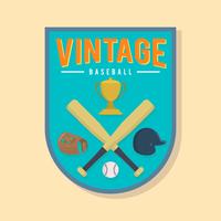 platt vintage baseball emblem vektor