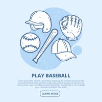 vintage baseball vektor illustration