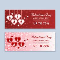 valentines day sale banner vektor