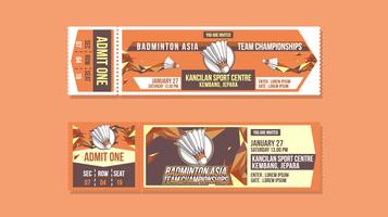 Badminton Championships Ticket Kostenlose Vector