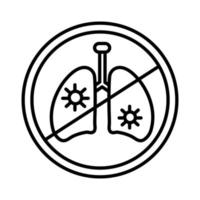 Coronavirus, Medizin und Wissenschaft Linie Symbol vektor