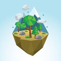 Float Low Poly Wald vektor