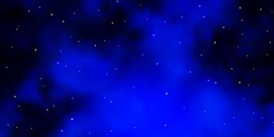 dunkelblaues Vektorlayout mit hellen Sternen. vektor