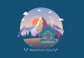 Schöner Matterhorn-Ansicht-Vektor