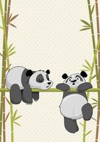 Cute Critters Panda schlafen vektor