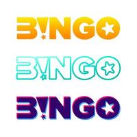 Bingo Vektortypografie. Lotterie Retro glühende Beschriftung. Glücksspiel und Casino-Konzept. vektor