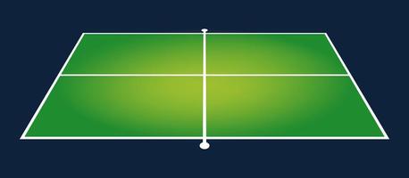 Perspektive Tischtennis Tischvektor Design Illustration isoliert auf dunklem Hintergrund vektor