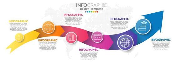 Infografik-Elemente für Inhalt, Diagramm, Flussdiagramm, Schritte, Teile, Zeitachse, Workflow, Diagramm. vektor