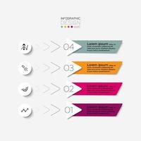 nummeriertes Etikett Infografik-Tag vektor