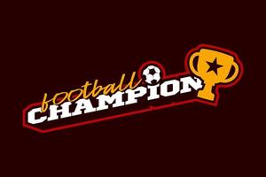 Champion 2020 Fußball Vektor Logo