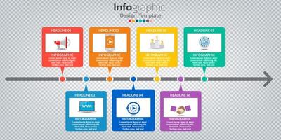 Infografik im Geschäftskonzept mit 8 Optionen, Schritten oder Prozessen. vektor