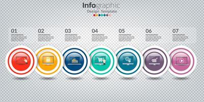 Infografik im Geschäftskonzept mit 8 Optionen, Schritten oder Prozessen. vektor