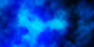 hellblauer Vektorhintergrund mit Cumulus. vektor