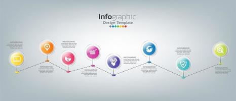 infographic i affärsidé med 8 alternativ, steg eller processer. vektor