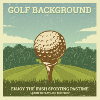 vintage golf illustration vektor