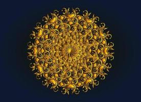 goldenes persisches islamisches Mandala-Design der Arabeske vektor