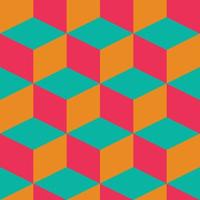 geometrisches nahtloses Muster mit bunten Quadraten im Retro-Design vektor