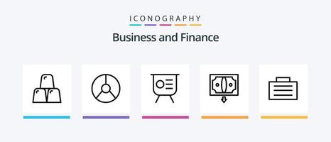 Finance Line 5 Icon Pack inklusive Business. Finanzen. Präsentation. Fall. Finanzen. kreatives Symboldesign vektor