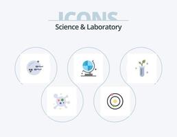 Wissenschaft flach Icon Pack 5 Icon Design. . Labor. Reproduktion. Pflanze, Anlage. Wissenschaft vektor