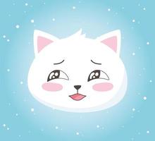 niedliche Katzen Emoticons Cartoon Gesicht Tier lustig vektor