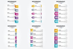 Verwenden Sie diese Vektorillustrationen, um auffällige Infografiken für die Werbung zu erstellen. Broschüren. Flyer. und Zeitschriften. vektor