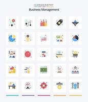 Creative Business Management 25 Flat Icon Pack wie Filter. Unternehmen. Position. Schild. Verwaltung vektor