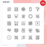25 linje begrepp för webbplatser mobil och appar samsung mobil förbättring smart telefon Indien redigerbar vektor design element