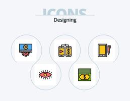 Designlinie gefüllt Icon Pack 5 Icon Design. . Design. Design. Bild. Design vektor