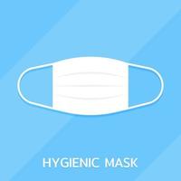 hygienisk ansiktsmask platt designikon vektor