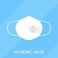 hygienisk ansiktsmask platt designikon vektor