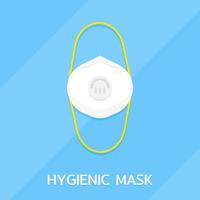 hygienisk ansiktsmask platt designikon vektor