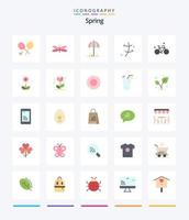 Creative Spring 25 Flat Icon Pack wie Fahrrad. Pflanze, Anlage. Feder. Blatt. Feder vektor