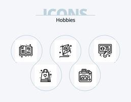 Hobbys Linie Icon Pack 5 Icon Design. . Hobby. Fitness. Hobbys. Hobby vektor