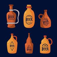 Bier Growler Sammlung Vektor