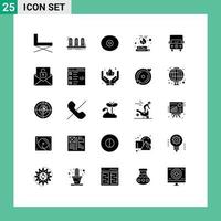 uppsättning av 25 modern ui ikoner symboler tecken för bil brand ljud bål mes redigerbar vektor design element