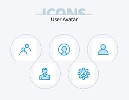Benutzer blau Icon Pack 5 Icon Design. Benutzer. Konto. Benutzer. Profil. Benutzerbild vektor
