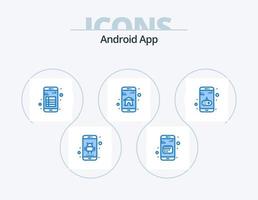 android app blaues symbolpaket 5 symboldesign. App. Heimat. Handy, Mobiltelefon. App. Hinweis vektor