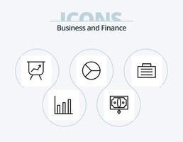 Finanzlinie Icon Pack 5 Icon Design. . Finanzen. Grundsatz. Handel. Prozent vektor