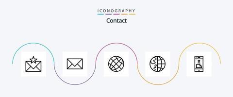 Kontakt linje 5 ikon packa Inklusive Kontakt oss. kommunikation. e-post. klot. Kontakt oss vektor