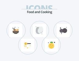Lebensmittel flach Icon Pack 5 Icon Design. Obst. Blaubeere. Chinesisch. gesundes Essen. Eier vektor