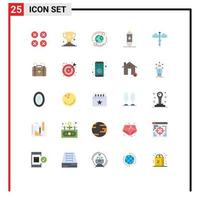uppsättning av 25 modern ui ikoner symboler tecken för gas värme trofén vatten återvinna redigerbar vektor design element