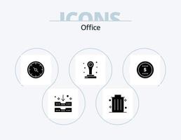 Office-Glyphen-Icon-Pack 5-Icon-Design. Büro. Münze. Kompass. Unternehmen. Briefmarke vektor