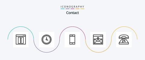 Kontakt linje 5 ikon packa Inklusive Kontakt oss. kommunikation. Kontakt oss. smart telefon. telefon vektor