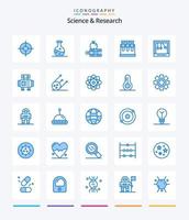 kreativ vetenskap 25 blå ikon packa sådan som leksak. robot. utbildning. newton. lugna vektor