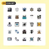 25 kreative Symbole moderne Zeichen und Symbole von Einkommensfonds, die editierbare Vektordesign-Elemente für Eigenkapitalpfeile hosten vektor