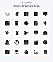 Creative Devices 25 Glyph Solid Black Icon Pack wie Mobile. Handy. verfolgt. Karte. Digital vektor